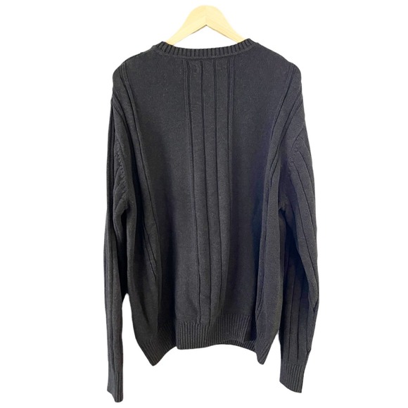 ALEX CANNON Brown Sweater Crew Neck Cotton Argyle Long Sleeve Pullover Large EUC - Picture 2 of 10